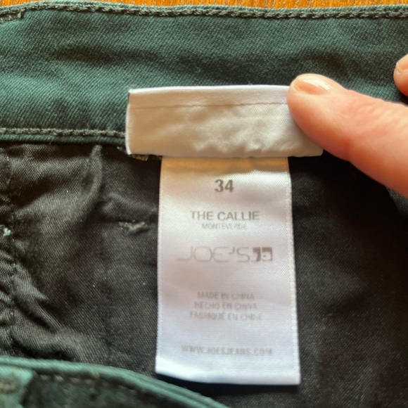 Joe’s size 34 The Callie high rise cropped boot in dark greeN - Picture 3 of 6